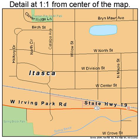 Itasca Illinois Street Map 1737907