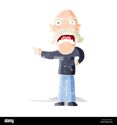 cartoon angry old man Stock Vector Image & Art - Alamy