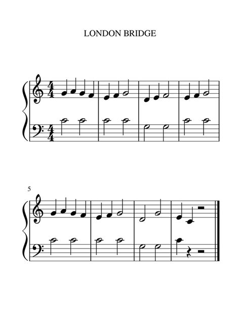 LONDON BRIDGE Sheet music for Piano (Solo) | Musescore.com