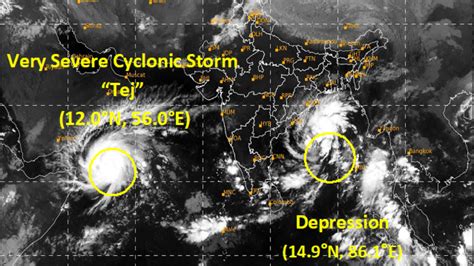 Cyclone Tej over Arabian sea intensifies into ‘extremely severe ...