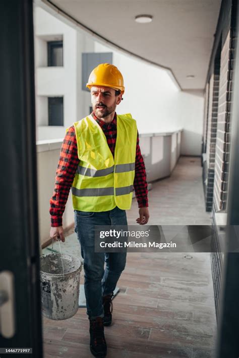 Handsome Young Man Working A Construction Site High-Res Stock Photo ...