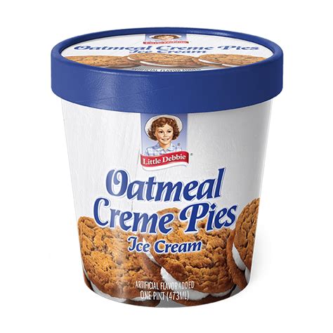 Little Debbie Oatmeal Crème Pie Vanilla Ice Cream, Pint - Walmart.com