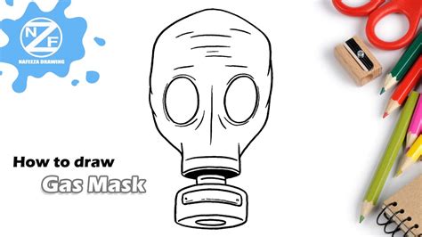 How to Draw Gas Mask - YouTube