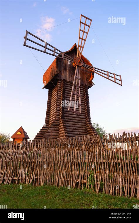 Windmill traditional rural wind energy mill farm power ecology ...