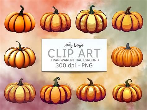 12 Fall Pumpkin Cartoon Cliparts Graphic by jallydesign · Creative Fabrica