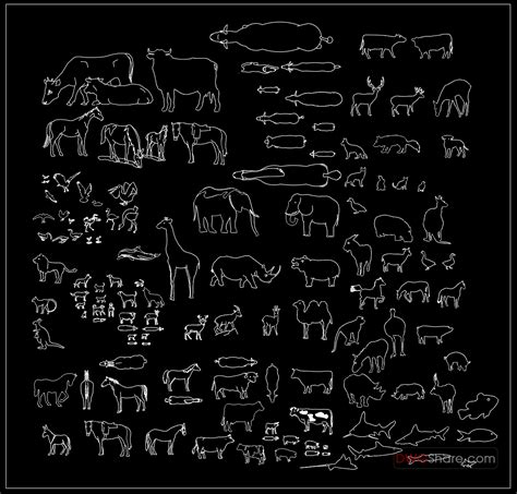 3.Animals AutoCAD Blocks Free Download