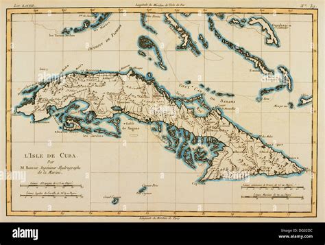 Cuba, 18th century map Stock Photo: 61533400 - Alamy