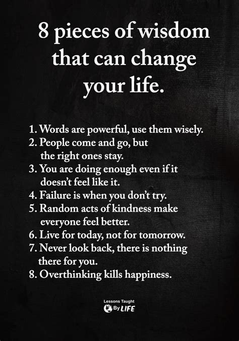 8 pieces of wisdom that can change your life. | 1000 in 2020 | Life ...