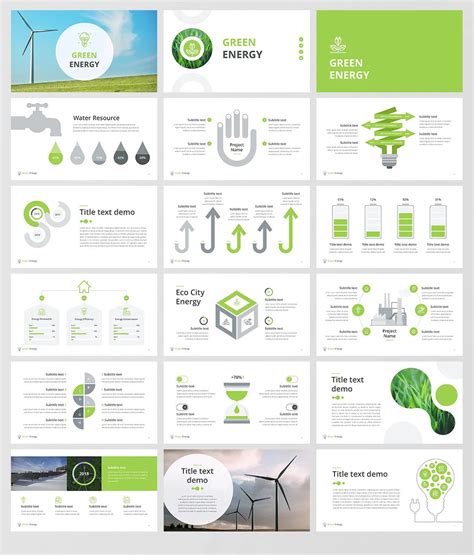 Green Energy Powerpoint Template - Etsy