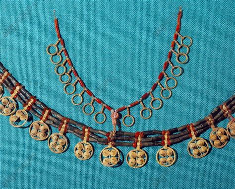 fine arts, ancient world, Sumerian, jewellery, necklace, gold, lapis ...