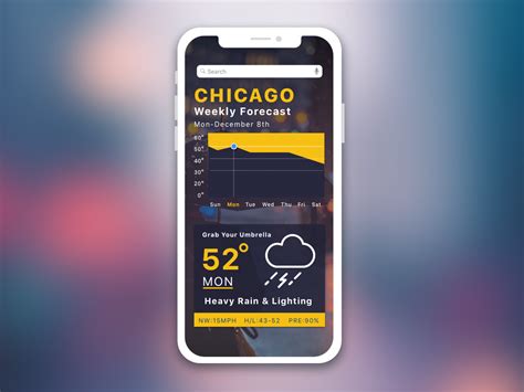 Weather App Mockup by Sergio Herrera on Dribbble