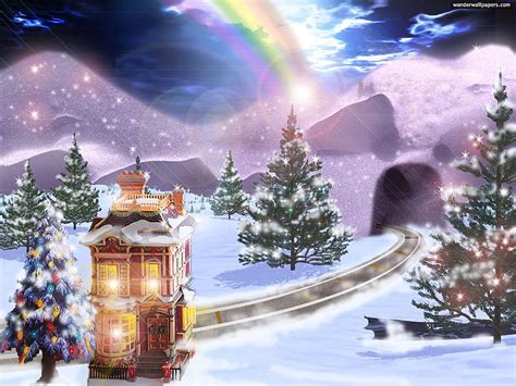 Christmas Scenery, christmas scene anime HD wallpaper | Pxfuel