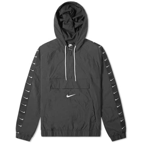 Nike Taped Swoosh Windbreaker Jacket 'Black' Nike Hoodie Outfit ...