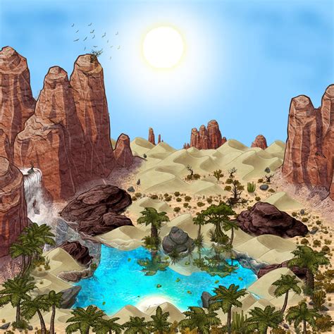 Sahara Desert Oasis Map