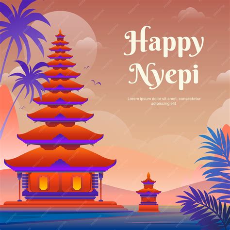 Premium Vector | Gradient illustration for nyepi celebration