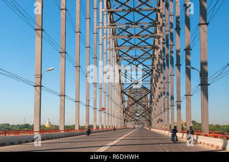 Irrawaddy Bridge (Yadanabon) over the Irrawaddy River in Myanmar (Burma ...