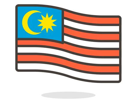 Malaysia Flag Emoji Icon PNG vector in SVG, PDF, AI, CDR format