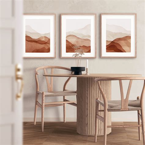 Terracotta Printable Wall Art Watercolor Abstract Landscape - Etsy