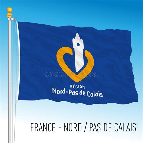 Nord Pas De Calais Regional Flag, France, Vector Illustration Stock ...