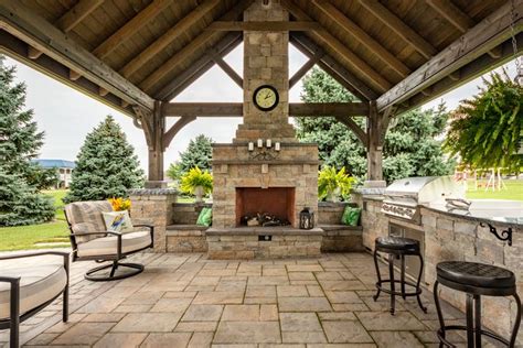 Outdoor Pavilion Area with Fireplace in PA