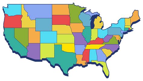 50 States Map Blank Printable