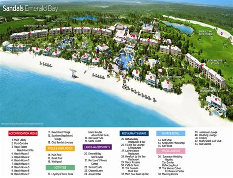 Resort Map | Sandals Emerald Bay | Bahamas