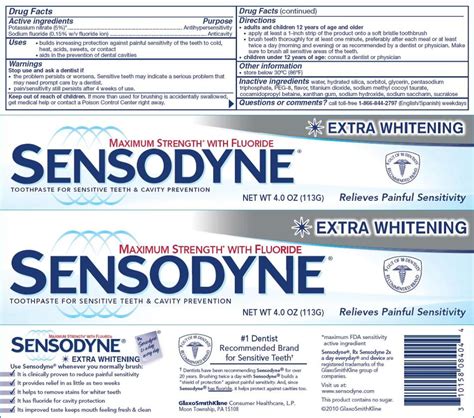 Sensodyne CoolGel (GlaxoSmithKline Consumer Healthcare LP) POTASSIUM ...