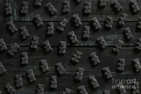 Black Gummy Bears On Wood Photograph by Westend61 - Pixels