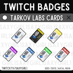 Escape From Tarkov Labs Keycards Bits/subs Badges Set of 7 High-quality EFT Labs Terragroup Sub ...