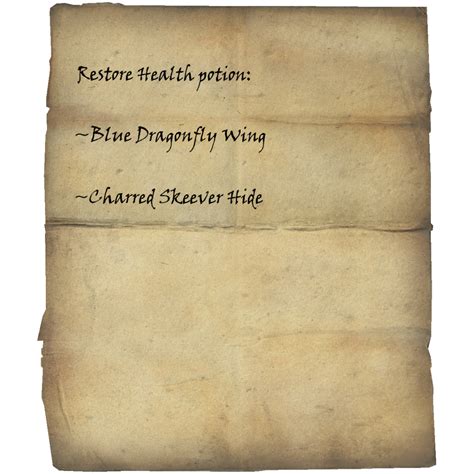 Restore Health Potion Recipe - Skyrim Wiki