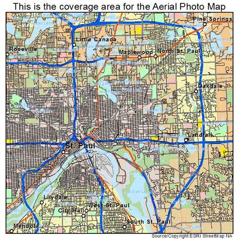 Aerial Photography Map of Maplewood, MN Minnesota