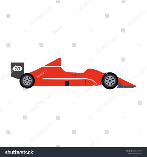 Side View Racing Car Vector Illustration Stock Vector (Royalty Free ...