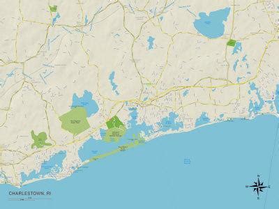 'Political Map of Charlestown, RI' Prints | AllPosters.com