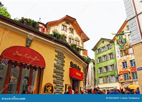 Altstadt Luzern Old Town Lucerne Switzerland Editorial Photography ...