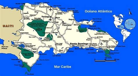 Dominican Republic National Parks Map