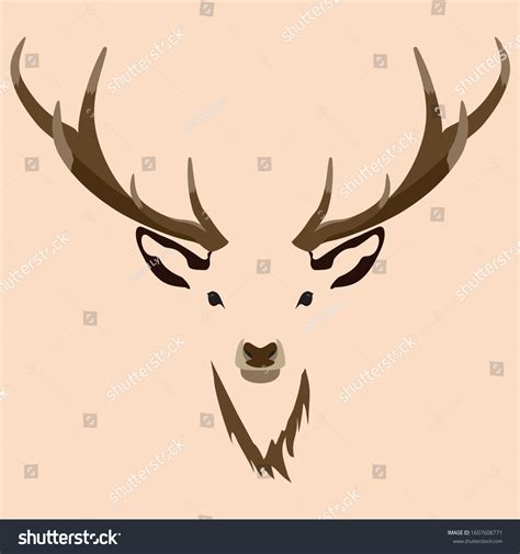 Red Deer Vector Drawing Design Logo Stock Vector (Royalty Free ...