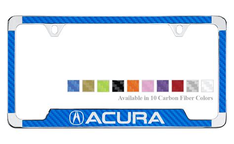 Acura License Plate Frame with Carbon Fiber Vinyl Insert