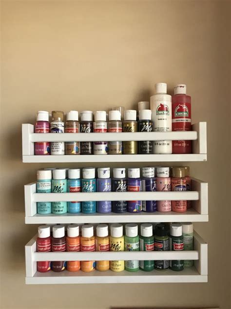 DIY Acrylic Paint Organizer | Paint organization, Dream craft room ...