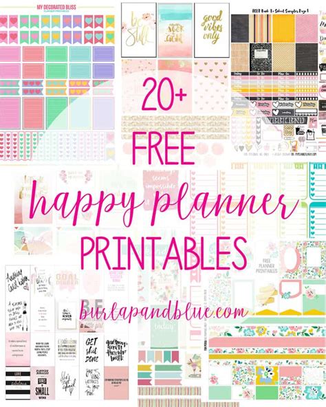 free Happy Planner printables | burlap and blue | Bloglovin’