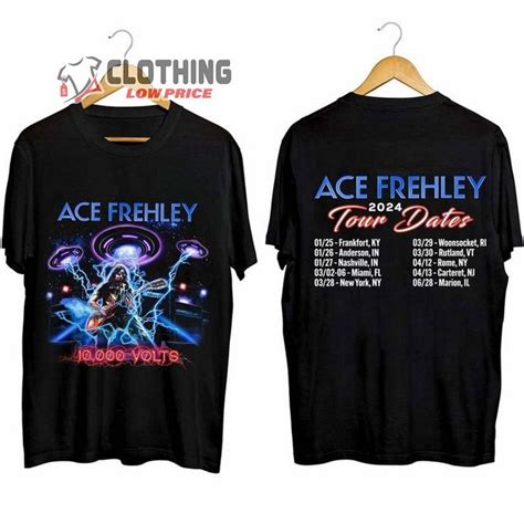 Ace Frehley Tour Dates 2024 Merch, Ace Frehley 10000 Volts Shirt, Ace ...