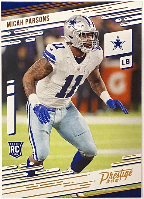 Micah Parsons 2021 Panini Chronicles Prestige Football Dallas Cowboys ...