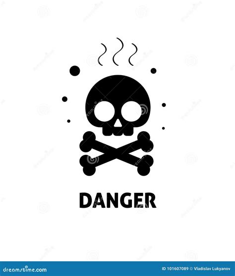 Chemical Hazard Sign Vector Illustration, Flat Cartoon Toxic Risk ...