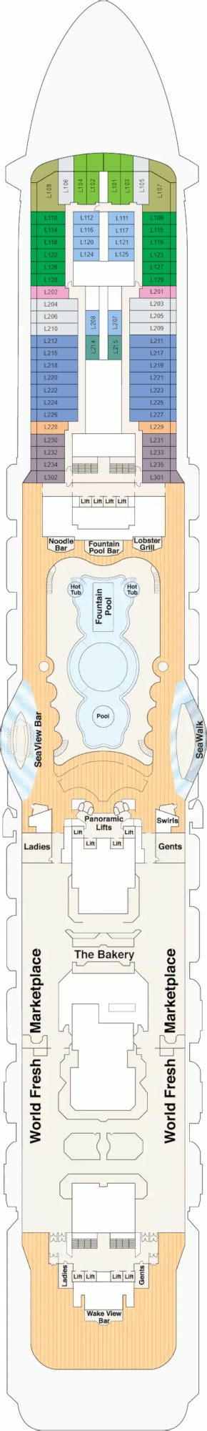 Majestic Princess Deck Plans- Princess Cruises Majestic Princess ...