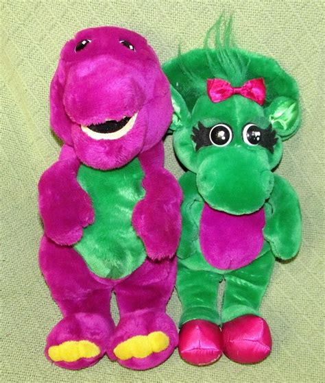 Vintage BARNEY & BABY BOP Plush Stuffed 1992 Lyons Group Animal Toys 15 ...