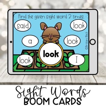 Kindergarten Boom Cards | Sight Word Activities | Spring by Brittani Black