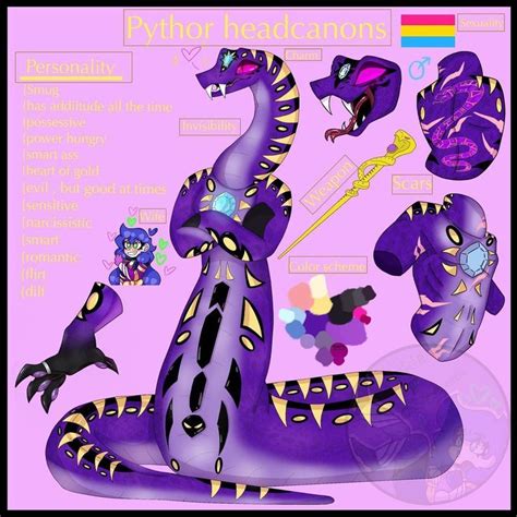 Purple Snake Creature Art