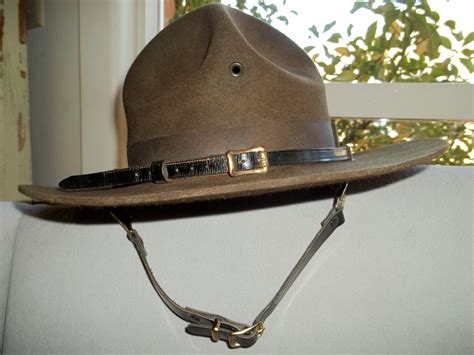 Vintage Park Ranger Hat with Leather Chin Strap