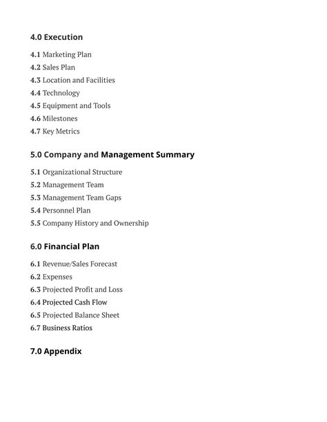 Business Plan Outline with Examples - Word, Docs | Examples