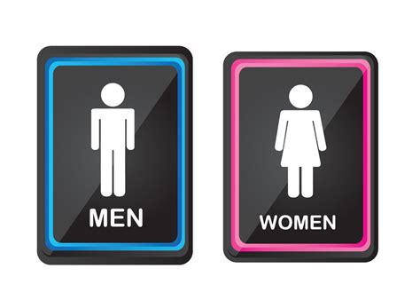 Buy PRESTIGE CARTRIDGE2 Pack Bathroom Signs, Elegant and Modern ...