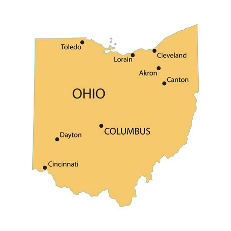 Map of Ohio - Guide of the World